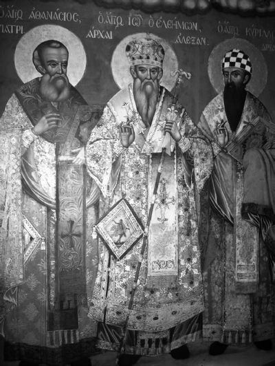 Icon of Saint Athanasius of Alexandria by Veniamin of Galatista