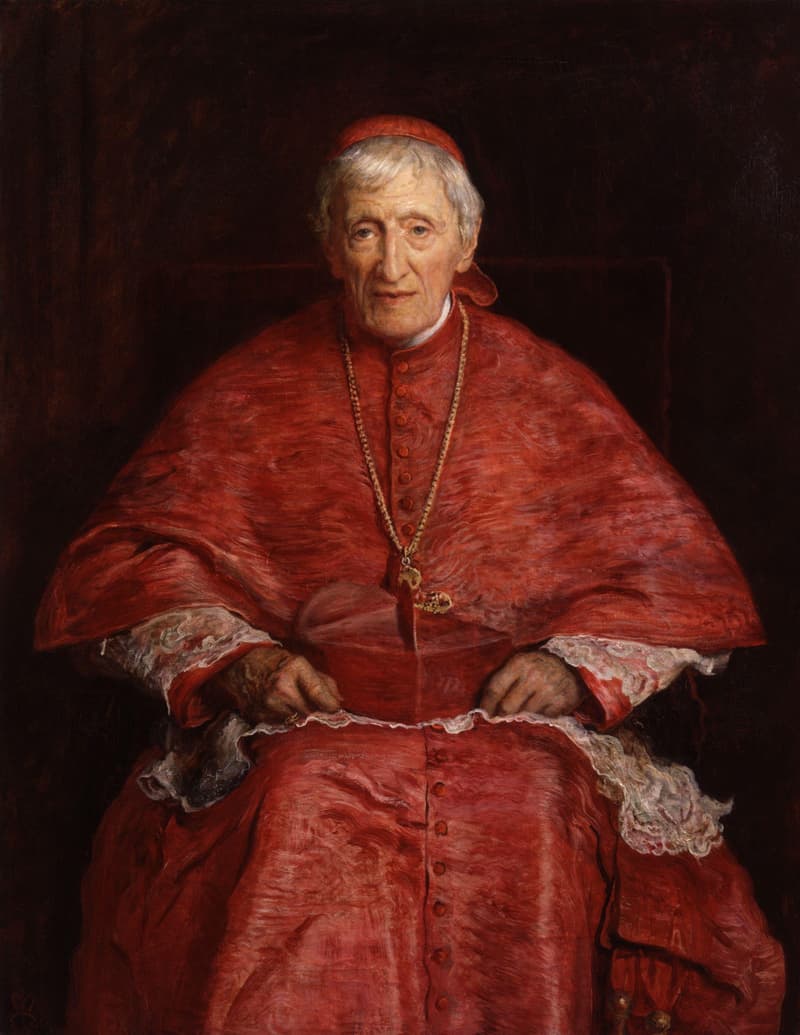 John Henry Newman in his cardinal's robes, painted by Sir John Everett Millais in 1881 — seven years after Newman's third edition of the Lectures on Justification