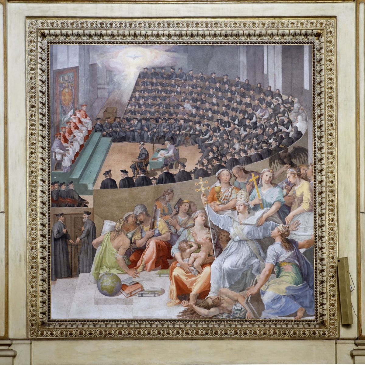 Pasquale Cati da Iesi, The Council of Trent (1588), fresco, Cappella Altemps, Santa Maria in Trastevere, Rome