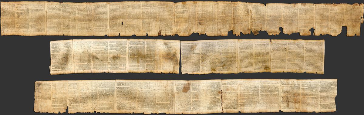 The Great Isaiah Scroll (1QIsaᵃ), the best-preserved of the Dead Sea Scrolls, c. 125 BCE