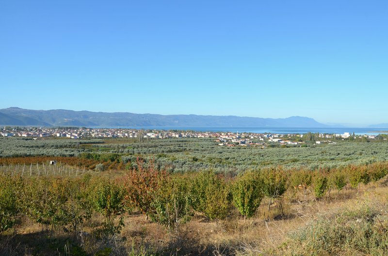 Landscape view of the fertile plain and Lake Ascania surrounding Nicaea (modern İznik), Turkey, the historical site of the First Council of Nicaea