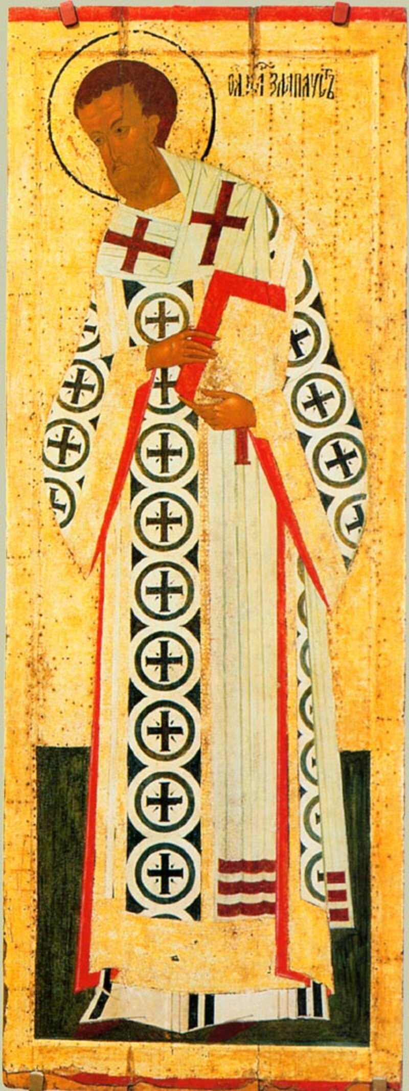 St. John Chrysostom, 16th-century icon by Dionisius. Chrysostom insisted that God draws human beings not "by necessity and force" but by "will and consent." Public domain, via Wikimedia Commons.