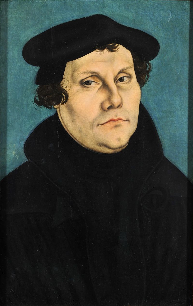 Portrait of Martin Luther (1528) by Lucas Cranach the Elder, Veste Coburg