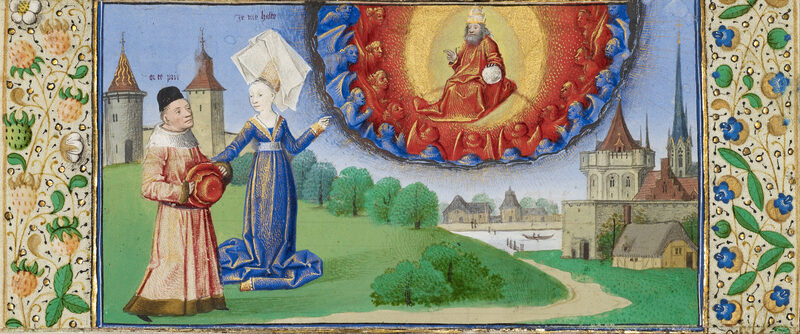 Coëtivy Master (Henri de Vulcop?), Philosophy Instructing Boethius on the Role of God (c. 1460–1470). J. Paul Getty Museum, Los Angeles.