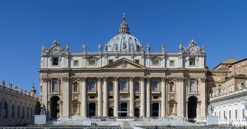 St. Peter's Basilica, Vatican City — seat of the Magisterium that issued formal corrections to Jesuit theologians. Photo: Rabax63, CC BY-SA 4.0, via Wikimedia Commons.