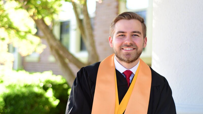 Cole Jester at Ouachita Baptist University graduation