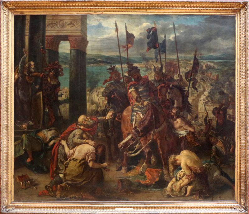 Painting depicting the entry of the Crusaders into Constantinople during the Fourth Crusade of 1204, which deepened the East-West Schism.