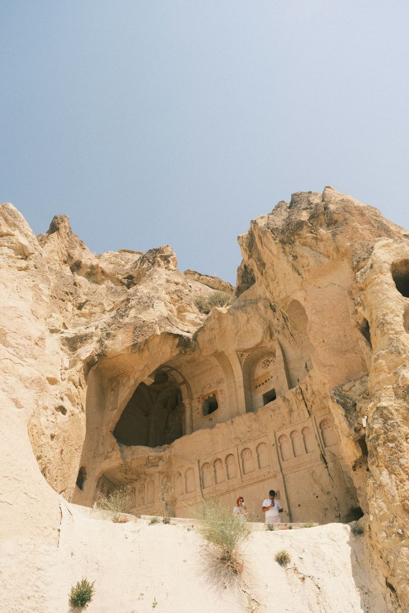 Ancient cave church carved into Cappadocian rock in Goreme, Turkey, evoking the world of the Cappadocian Fathers and Gregory of Nyssa